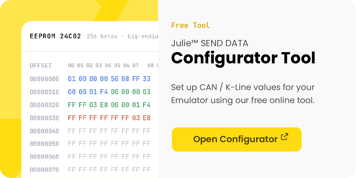 Julie™ SEND DATA – Online Configurator Tool